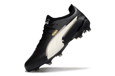 Men's AOF x Puma King Ultimate FG Firm Ground Low-Tops Football Boots - Black/White