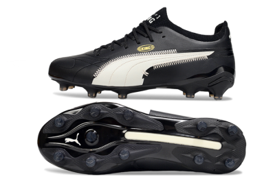 Men's AOF x Puma King Ultimate FG Firm Ground Low-Tops Football Boots - Black/White