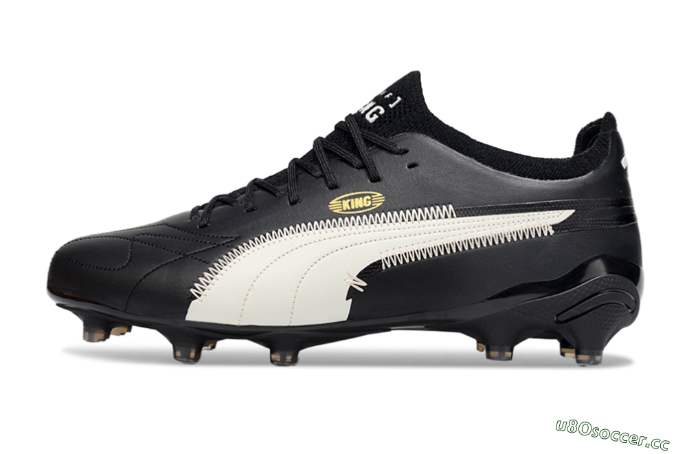 Men's AOF x Puma King Ultimate FG Firm Ground Low-Tops Football Boots - Black/White 0