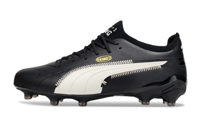 Men's AOF x Puma King Ultimate FG Firm Ground Low-Tops Football Boots - Black/White