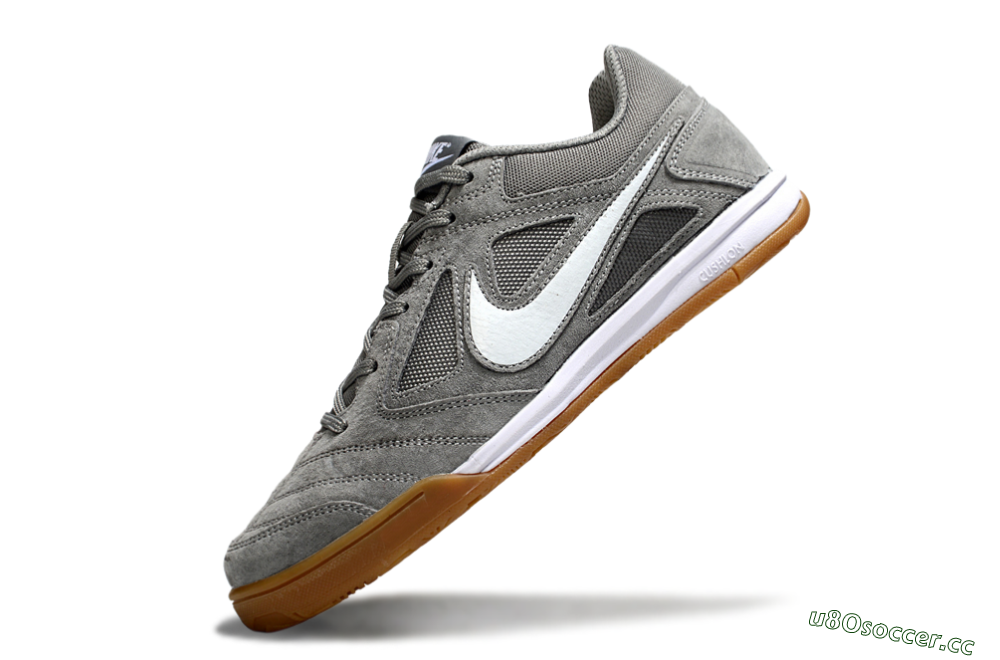 Men's Nike SB Gato IC Indoor & Futsal Low-Tops Football Shoes - Grey/White 5