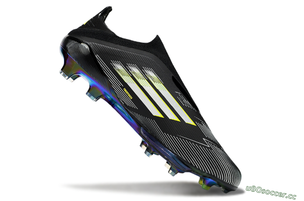 Men's Adidas F50+ Elite Lightstrike Pro Laceless FG Firm Ground Low-Tops Football Boots - Black/Silver/Gold 4