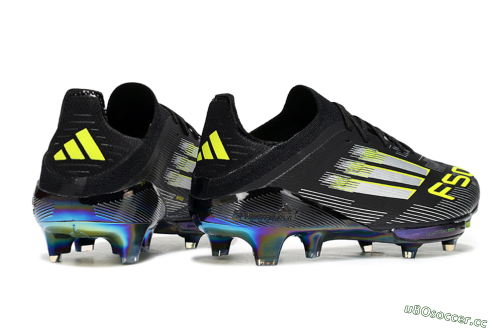 Men's Adidas F50+ Elite Lightstrike Pro FG Firm Ground Low-Tops Football Boots - Black/Silver/Gold 6