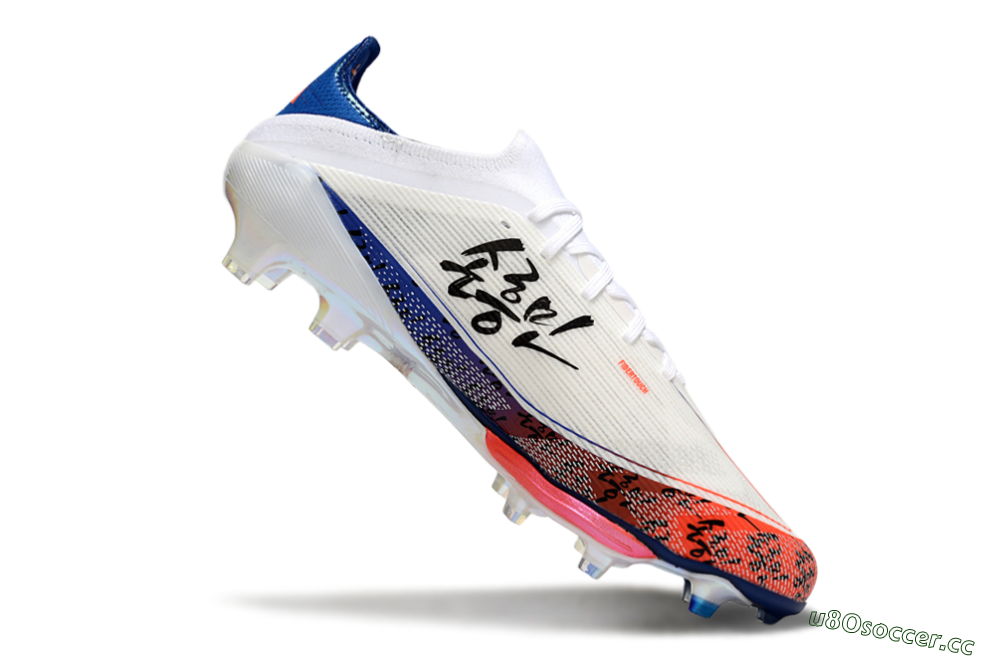 Men's Son x Adidas F50+ Elite Lightstrike Pro FG Firm Ground Low-Tops Football Boots - White/Black/Blue 3