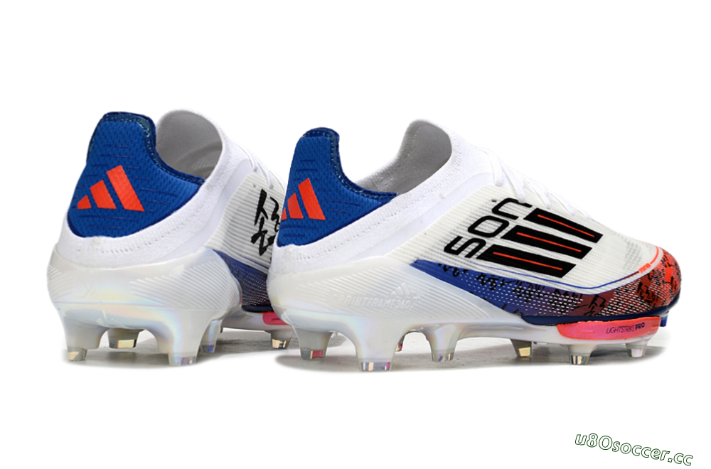 Men's Son x Adidas F50+ Elite Lightstrike Pro FG Firm Ground Low-Tops Football Boots - White/Black/Blue 5
