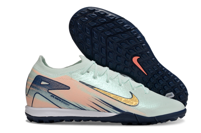 Men's Nike Air Zoom Mercurial Vapor 16 Elite TF Artificial Turf Low-Tops Football Shoes - Jade/Yellow/Blue