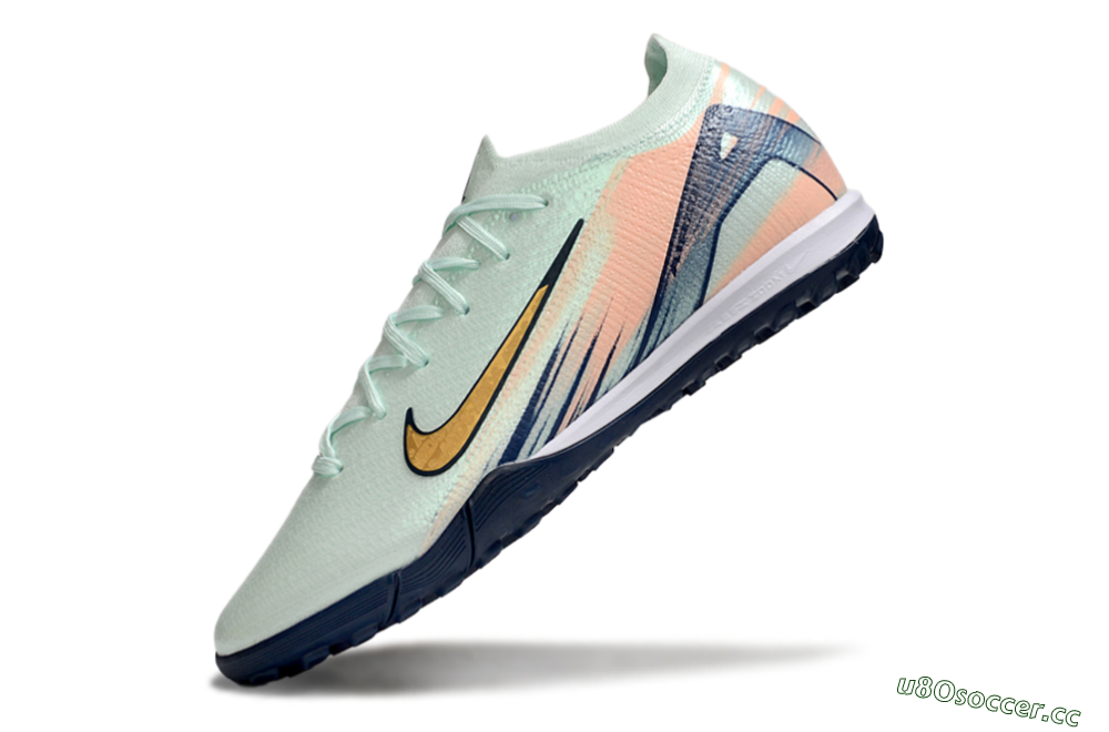 Men's Nike Air Zoom Mercurial Vapor 16 Elite TF Artificial Turf Low-Tops Football Shoes - Jade/Yellow/Blue 5