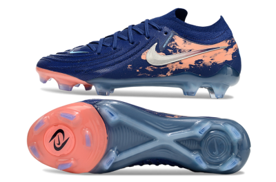 Men's Nike Phantom GX 2 Elite FG Firm Ground Low-Tops Football Boots - Blue/White/Pink
