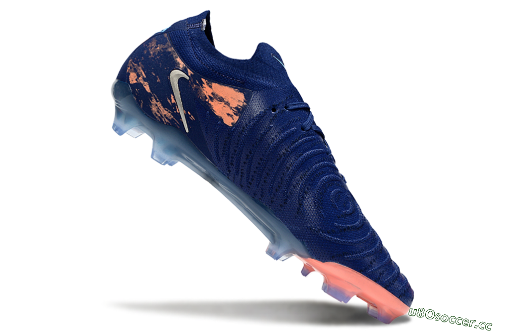 Men's Nike Phantom GX 2 Elite FG Firm Ground Low-Tops Football Boots - Blue/White/Pink 4