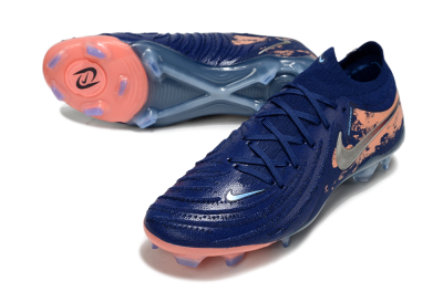 Men's Nike Phantom GX 2 Elite FG Firm Ground Low-Tops Football Boots - Blue/White/Pink