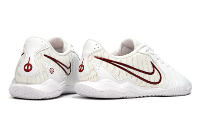 Men's Nike Tiempo Legend 10 Academy IC Indoor & Futsal Low-Tops Football Shoes - White/Red