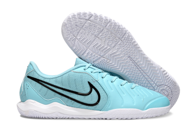 Men's Nike Tiempo Legend 10 Academy IC Indoor & Futsal Low-Tops Football Shoes - Blue/Black