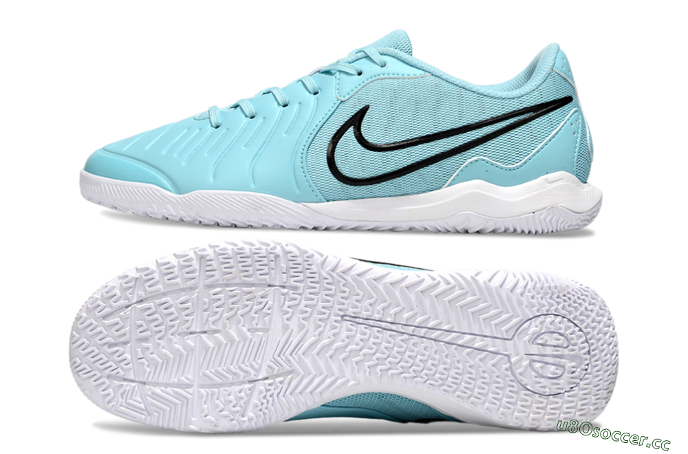 Men's Nike Tiempo Legend 10 Academy IC Indoor & Futsal Low-Tops Football Shoes - Blue/Black 1