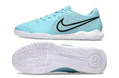 Men's Nike Tiempo Legend 10 Academy IC Indoor & Futsal Low-Tops Football Shoes - Blue/Black