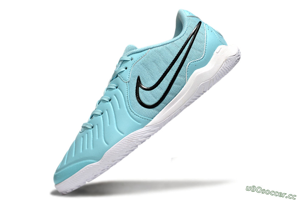 Men's Nike Tiempo Legend 10 Academy IC Indoor & Futsal Low-Tops Football Shoes - Blue/Black 5
