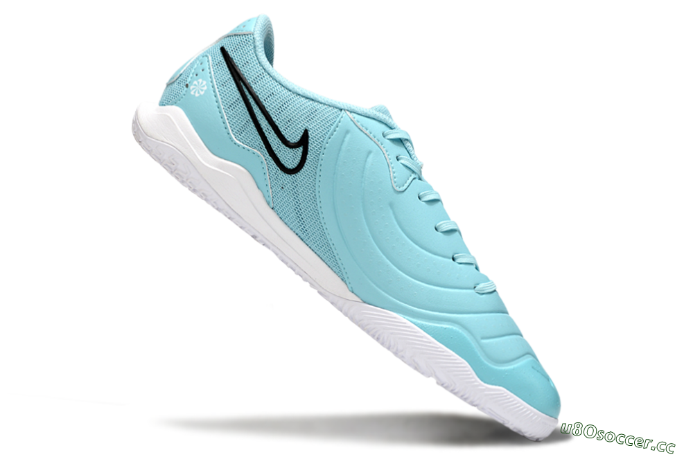 Men's Nike Tiempo Legend 10 Academy IC Indoor & Futsal Low-Tops Football Shoes - Blue/Black 4