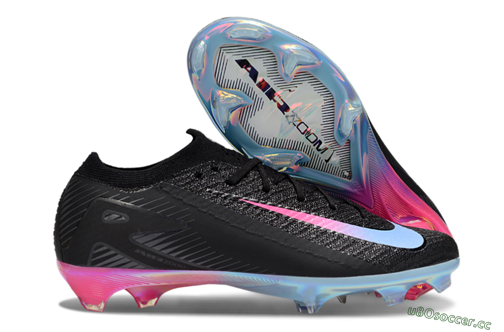 Men's Nike Air Zoom Mercurial Vapor 16 Elite FG Firm Ground Low-Tops Football Boots - Black/Jade/Pink 2