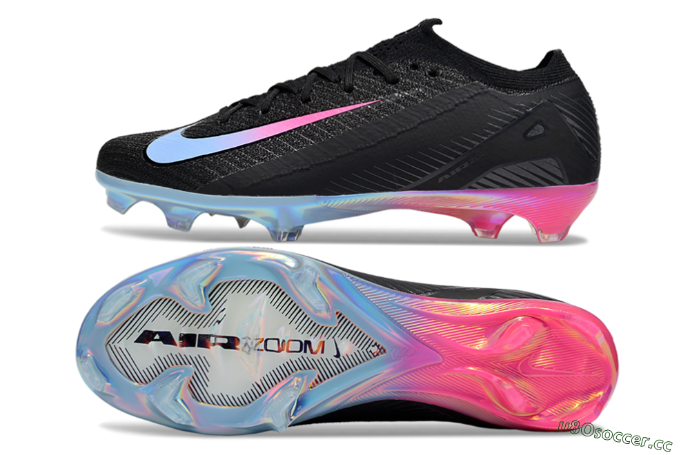 Men's Nike Air Zoom Mercurial Vapor 16 Elite FG Firm Ground Low-Tops Football Boots - Black/Jade/Pink 1