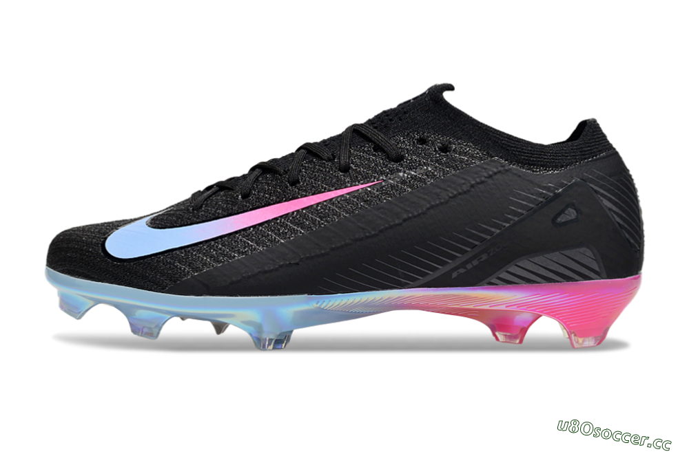 Men's Nike Air Zoom Mercurial Vapor 16 Elite FG Firm Ground Low-Tops Football Boots - Black/Jade/Pink 0