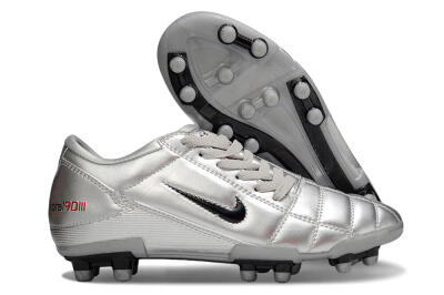 Men's Nike Total 90 III FG Firm Ground Low-Tops Football Boots - Silver/Black