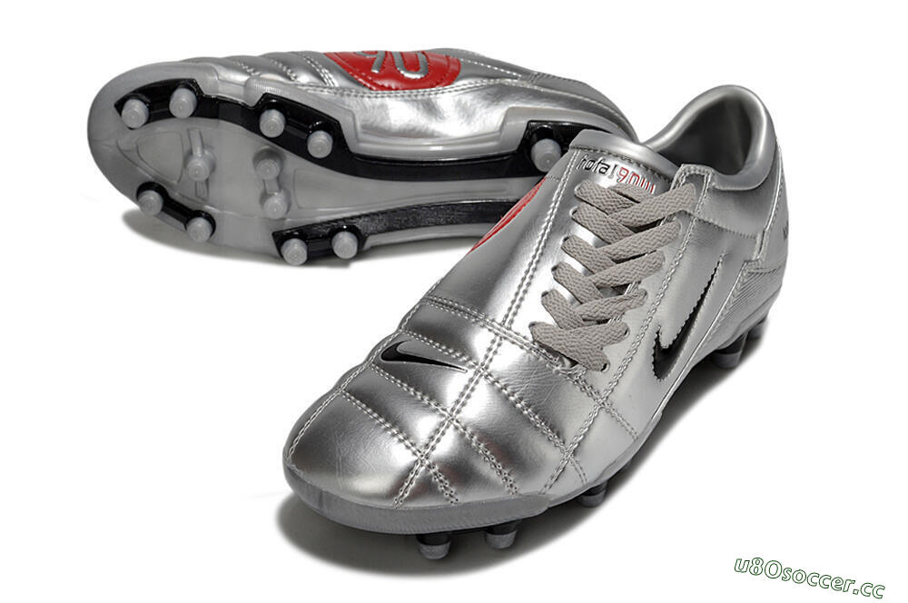 Men's Nike Total 90 III FG Firm Ground Low-Tops Football Boots - Silver/Black 3