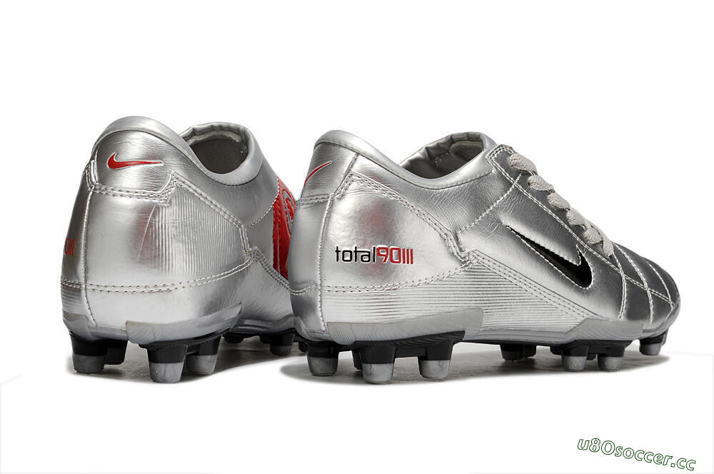 Men's Nike Total 90 III FG Firm Ground Low-Tops Football Boots - Silver/Black 6