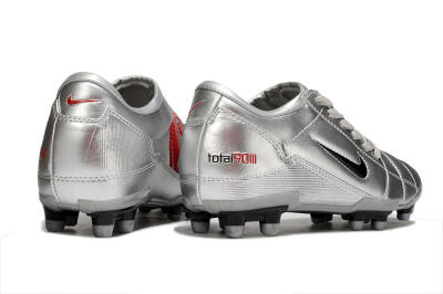 Men's Nike Total 90 III FG Firm Ground Low-Tops Football Boots - Silver/Black