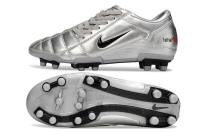 Men's Nike Total 90 III FG Firm Ground Low-Tops Football Boots - Silver/Black