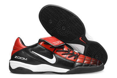 Men's Nike Air Zoom Total 90 III IC Indoor & Futsal Low-Tops Football Shoes - Black/Red/White