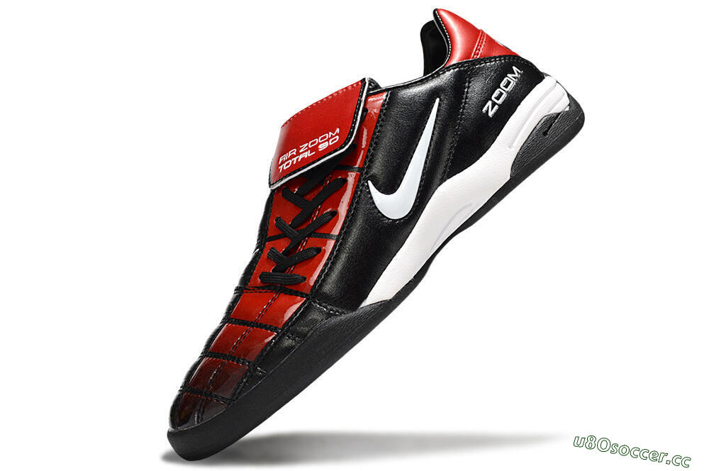 Men's Nike Air Zoom Total 90 III IC Indoor & Futsal Low-Tops Football Shoes - Black/Red/White 5
