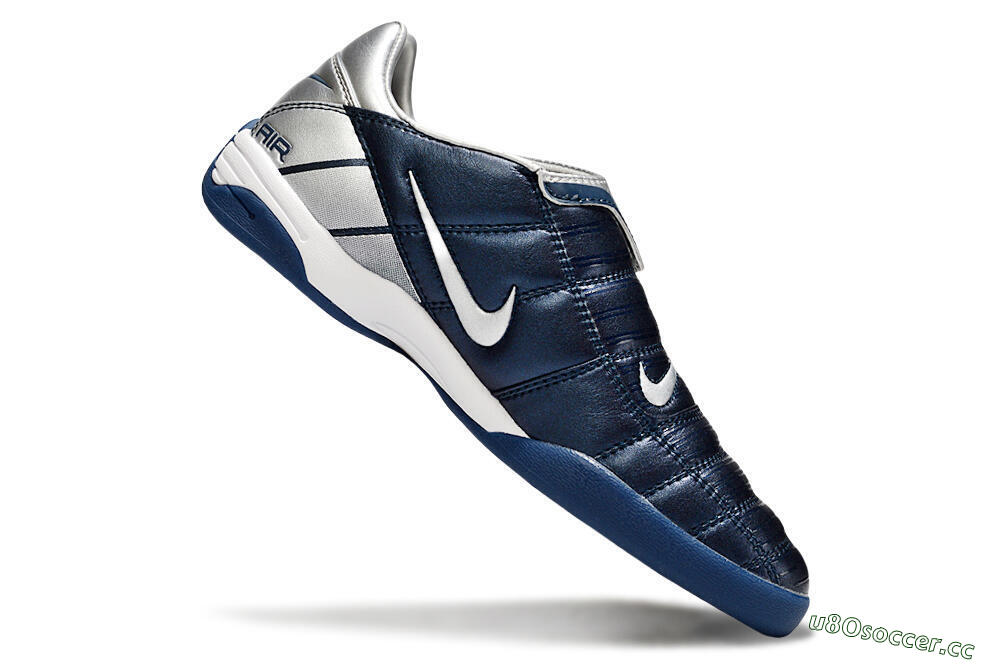Men's Nike Air Zoom Total 90 III IC Indoor & Futsal Low-Tops Football Shoes - Blue/Silver/White 4