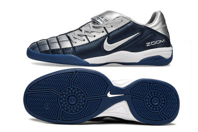 Men's Nike Air Zoom Total 90 III IC Indoor & Futsal Low-Tops Football Shoes - Blue/Silver/White