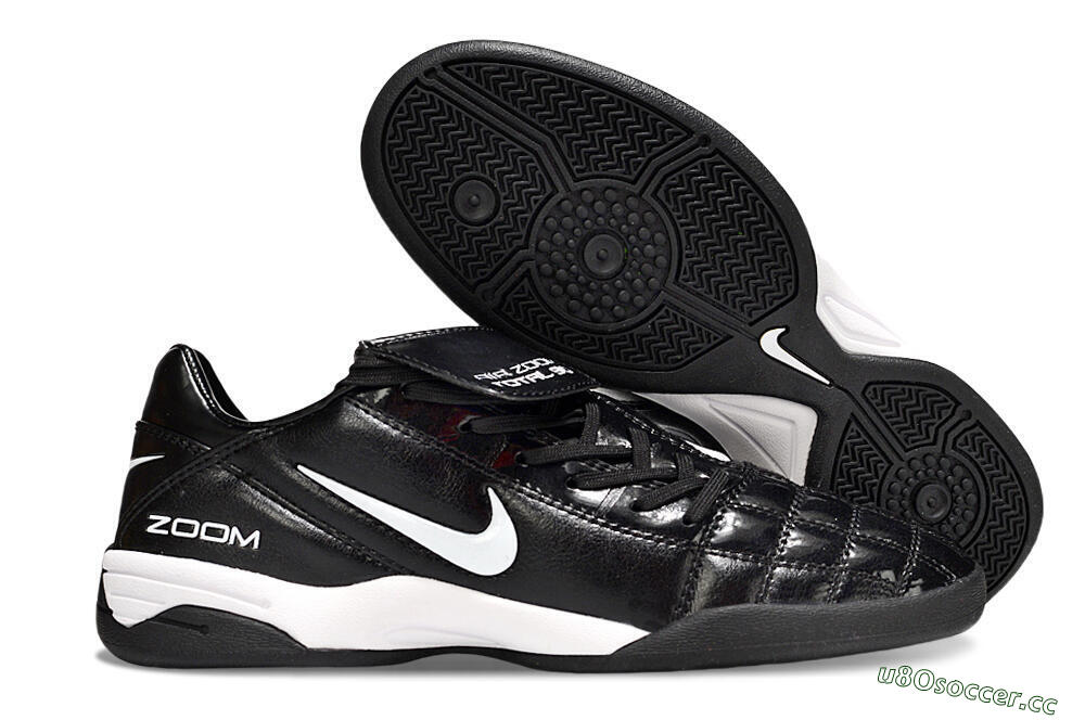 Men's Nike Air Zoom Total 90 III IC Indoor & Futsal Low-Tops Football Shoes - Black/White 2