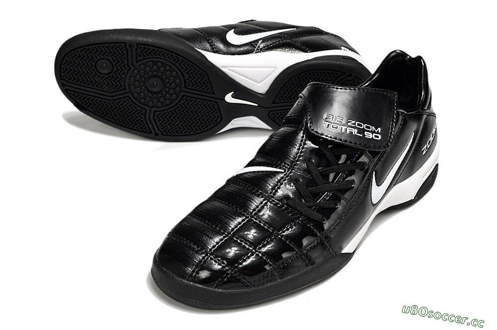 Men's Nike Air Zoom Total 90 III IC Indoor & Futsal Low-Tops Football Shoes - Black/White 3