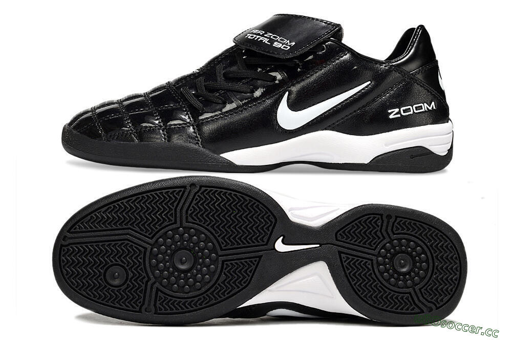 Men's Nike Air Zoom Total 90 III IC Indoor & Futsal Low-Tops Football Shoes - Black/White 1