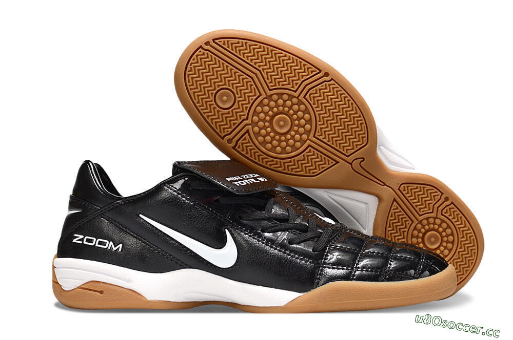 Men's Nike Air Zoom Total 90 III IC Indoor & Futsal Low-Tops Football Shoes - Black/White 2