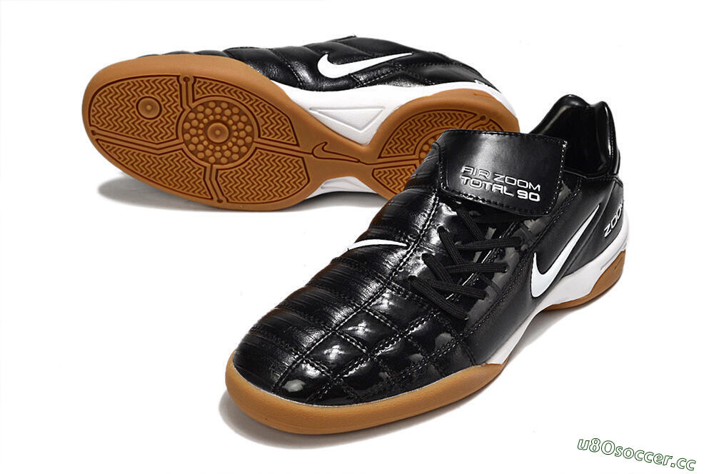 Men's Nike Air Zoom Total 90 III IC Indoor & Futsal Low-Tops Football Shoes - Black/White 3