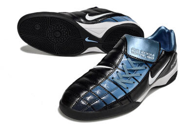 Men's Nike Air Zoom Total 90 III IC Indoor & Futsal Low-Tops Football Shoes - Black/Blue/White