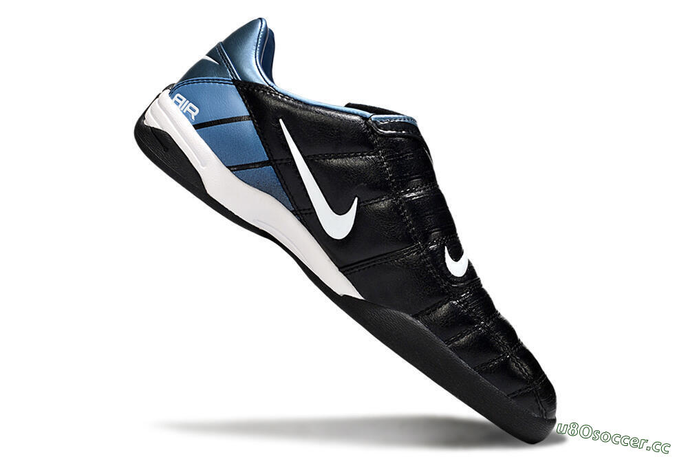 Men's Nike Air Zoom Total 90 III IC Indoor & Futsal Low-Tops Football Shoes - Black/Blue/White 4