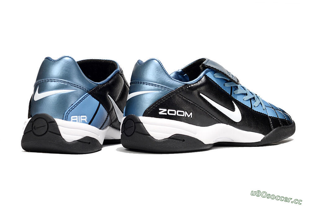 Men's Nike Air Zoom Total 90 III IC Indoor & Futsal Low-Tops Football Shoes - Black/Blue/White 6