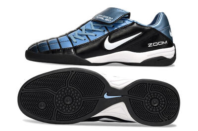 Men's Nike Air Zoom Total 90 III IC Indoor & Futsal Low-Tops Football Shoes - Black/Blue/White
