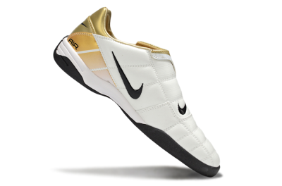 Men's Nike Air Zoom Total 90 III IC Indoor & Futsal Low-Tops Football Shoes - White/Gold/Black