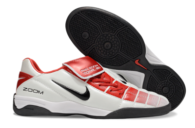 Men's Nike Air Zoom Total 90 III IC Indoor & Futsal Low-Tops Football Shoes - White/Red/Black