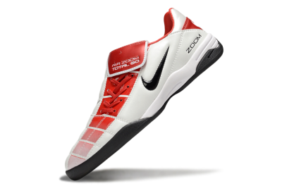 Men's Nike Air Zoom Total 90 III IC Indoor & Futsal Low-Tops Football Shoes - White/Red/Black