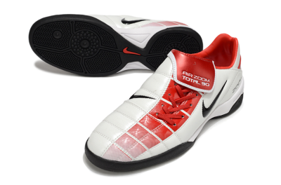 Men's Nike Air Zoom Total 90 III IC Indoor & Futsal Low-Tops Football Shoes - White/Red/Black