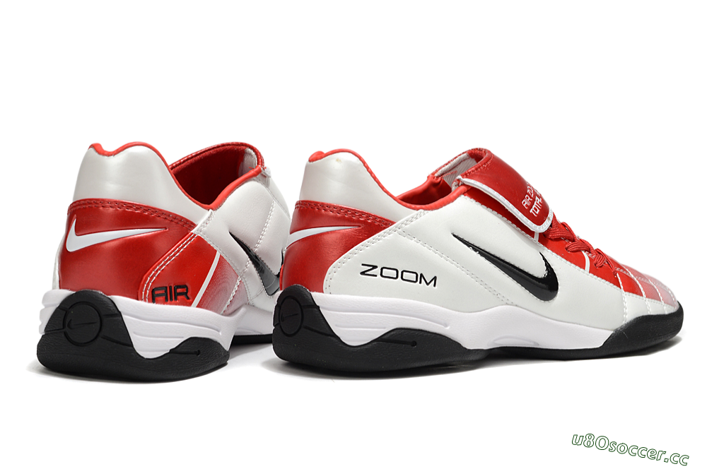Men's Nike Air Zoom Total 90 III IC Indoor & Futsal Low-Tops Football Shoes - White/Red/Black 6