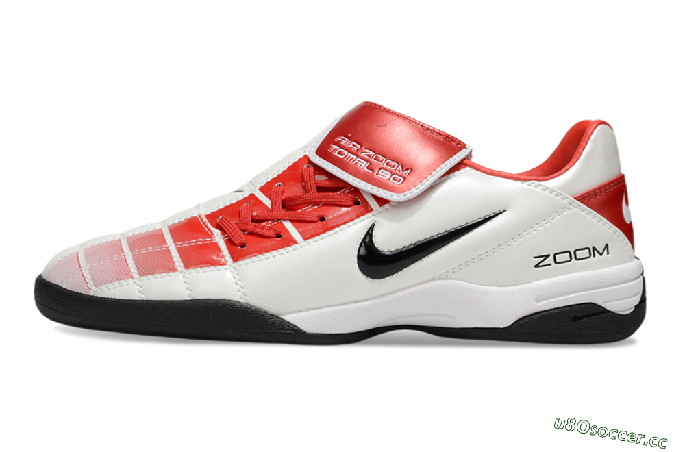 Men's Nike Air Zoom Total 90 III IC Indoor & Futsal Low-Tops Football Shoes - White/Red/Black 0