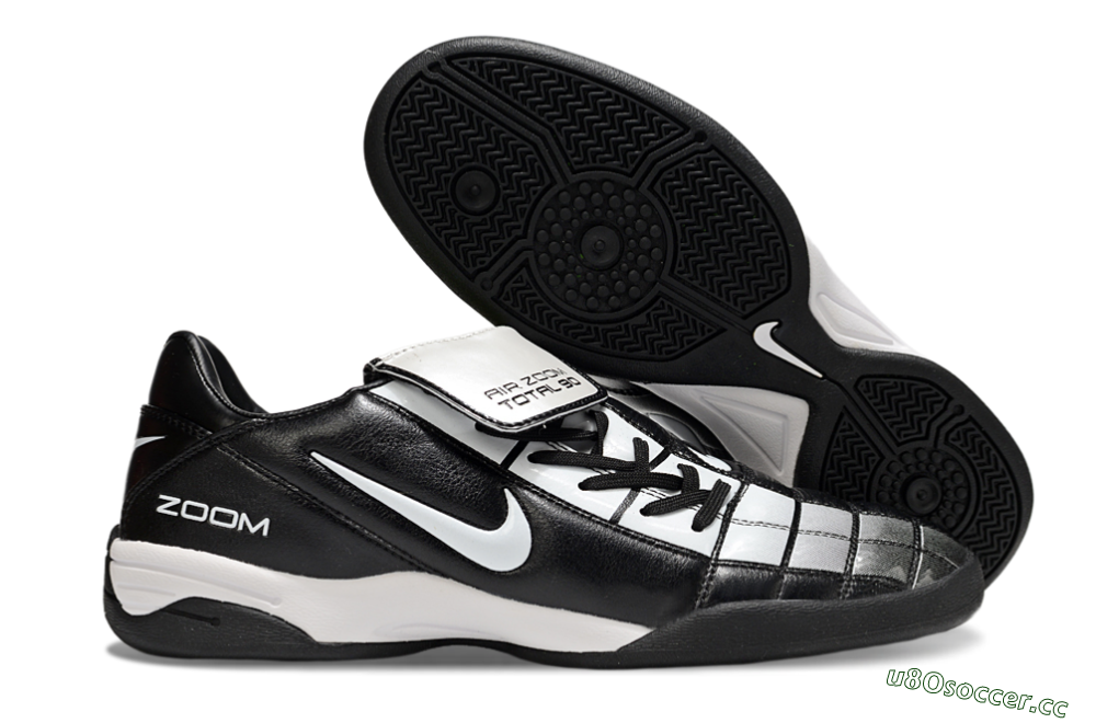 Men's Nike Air Zoom Total 90 III IC Indoor & Futsal Low-Tops Football Shoes - Black/White 2