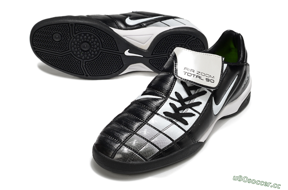 Men's Nike Air Zoom Total 90 III IC Indoor & Futsal Low-Tops Football Shoes - Black/White 3