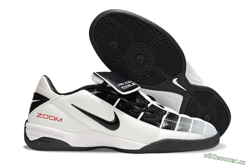 Men's Nike Air Zoom Total 90 III IC Indoor & Futsal Low-Tops Football Shoes - White/Black 2
